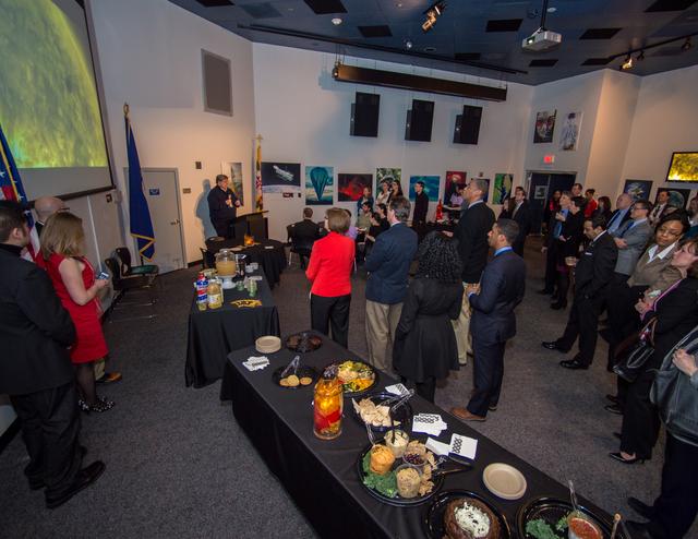 NASA image: Rick Obenschain at the VIP opening of Solarium exhitbit at the G